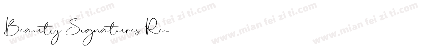 Beauty Signatures Re字体转换